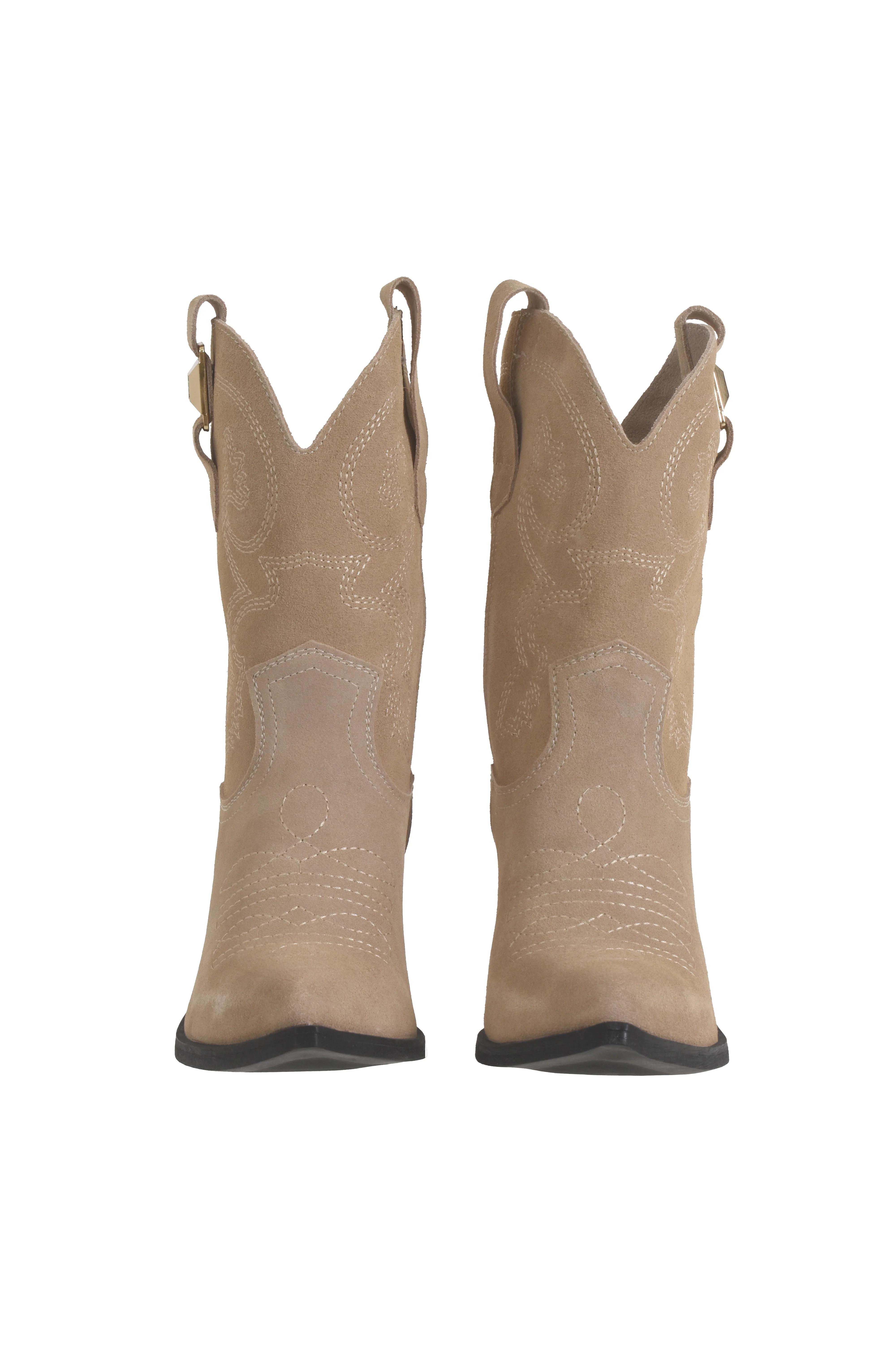 Stivali TEXY Camperos Bassi con Ricamo A Rilievo Pelle Suede - Image 4