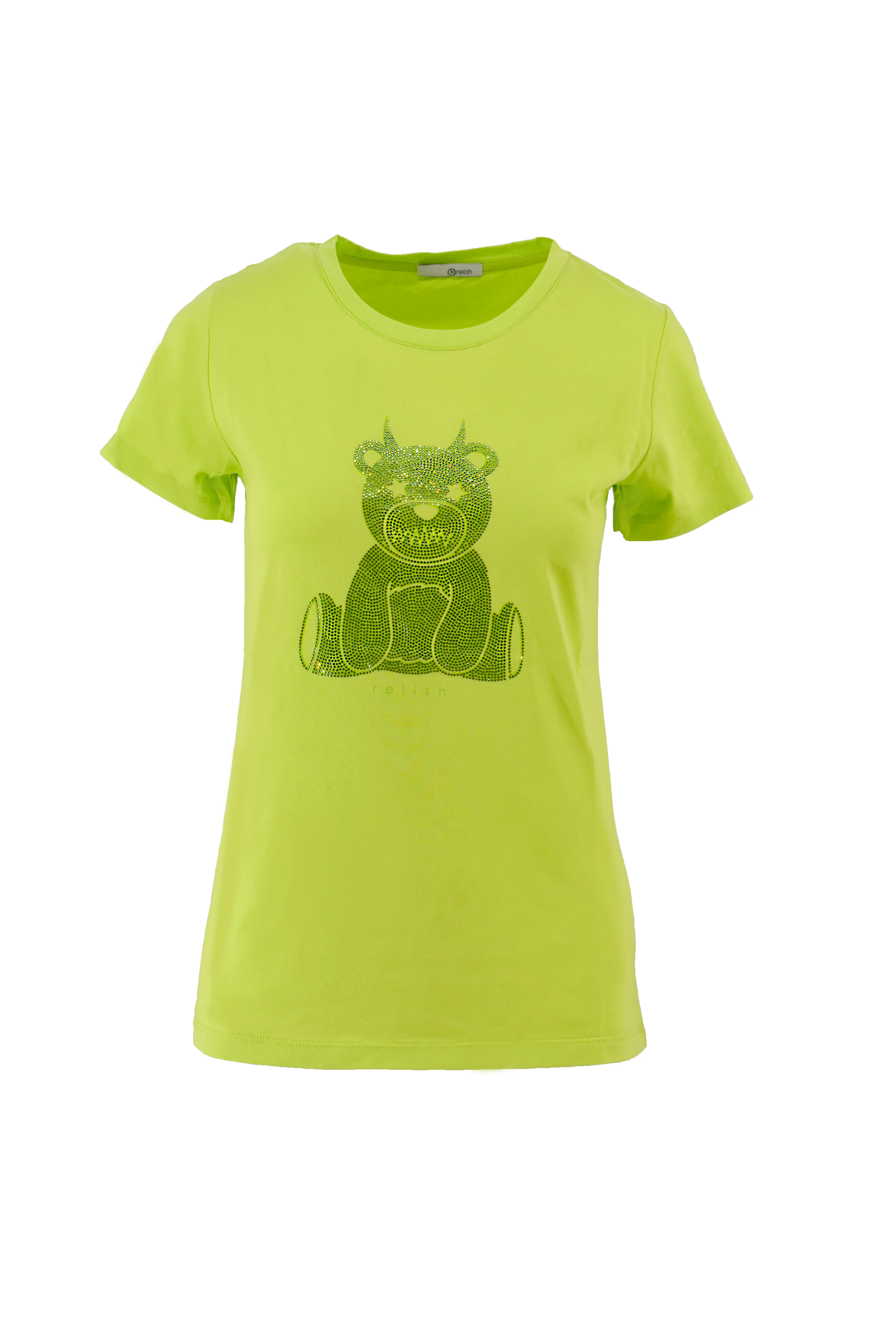T-shirt FIONN mezza manica con strass orsetto - Image 3